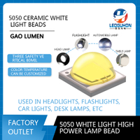 Cuenta de lámpara led blanca 5050 de cerámica de alta potencia 15W sst-40 cuenta de lámpara para linterna 5050 cuenta de lámpara led blanca