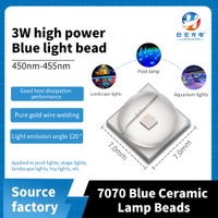 Cerámica 7070 Single Core Red Blue LED Bead Alto brillo Etapa de luz Luz de la luz Dedicada Fuente de luz RGB