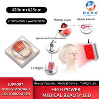 3535 Medical Beauty Fisioterapia Rojo Violeta Dual Color 420 nm 625 nm Beads LED