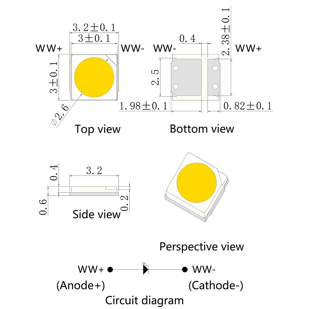 3030 SMD LED cuenta espectro solar 380-780nm instrumento de detección analizador espectro completo fuente de luz LED