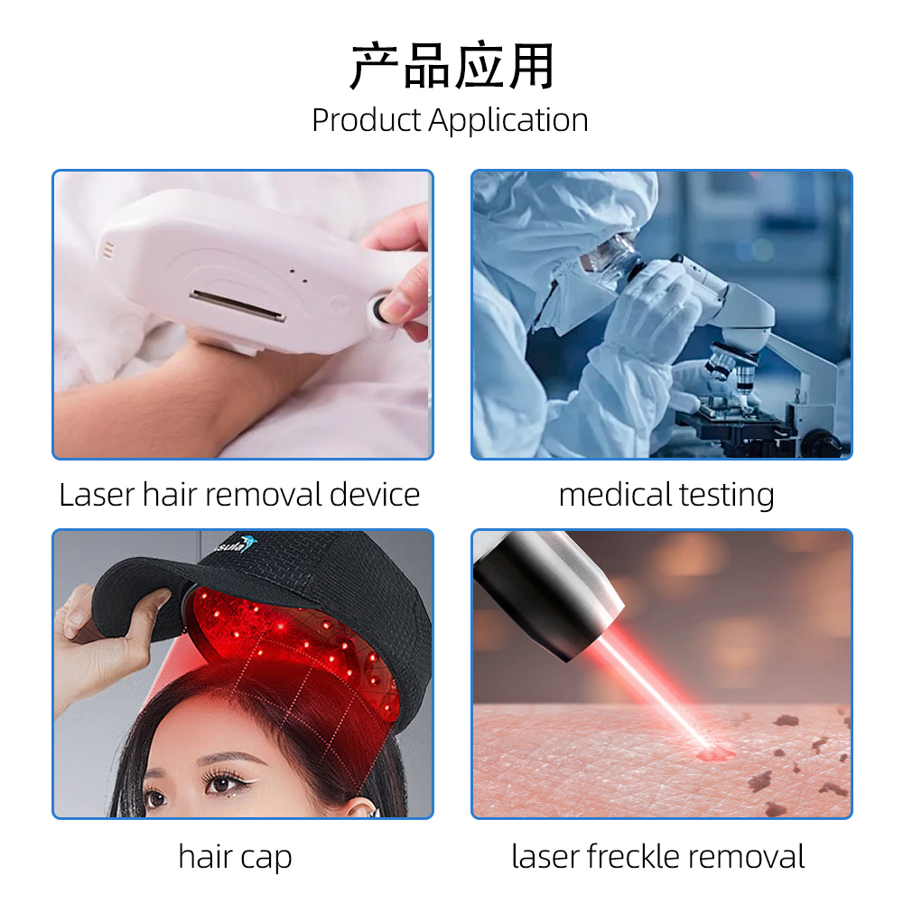 Soporte chapado en oro de cerámica de banda múltiple láser 5050 VCSEL para cuentas LED de belleza médica