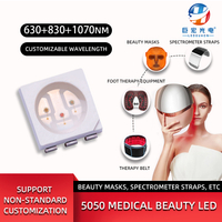 Terapia física de belleza médica personalizada 5050 3-en-1 630 nm 830 nm 1070 nm cuentas de LED infrarrojos rojos