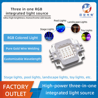 Luz de etapa RGB de alta potencia personalizada de 17W, Fuente de luz integrada a todo color de tres en un alto brillo en un alto brillo