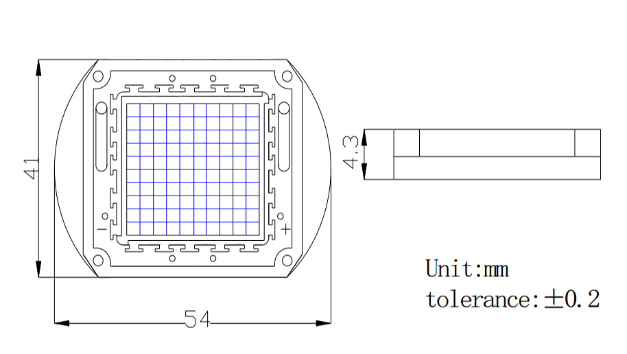  Z1C Z3C Marco de cobre 20W 30W 40W 50W 100W UV 365-370NM 390-425NM LED COB