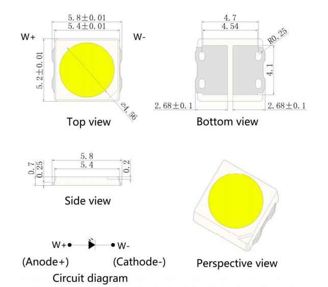 5W 5050 SMD 5000K LED de espectro completo