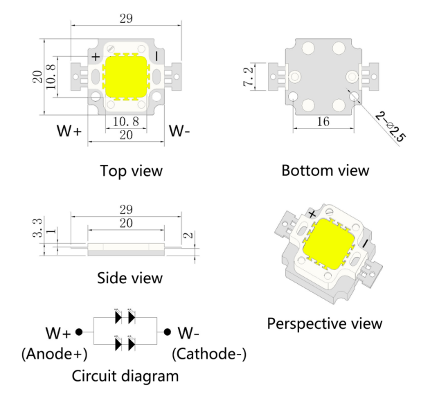 Módulo Led Integrado Luz Blanca 5W